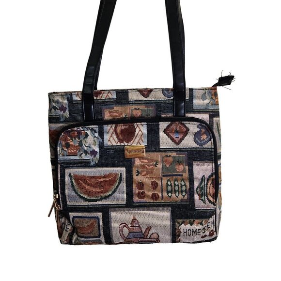 Vintage Appleseed's Tapestry Cottagecore Grannycore Tote Bag - Picture 1 of 11